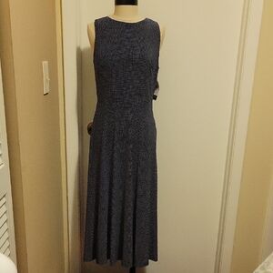 NWT: Ralph Lauren Women's Navy Sleeveless Polka Dot Dress